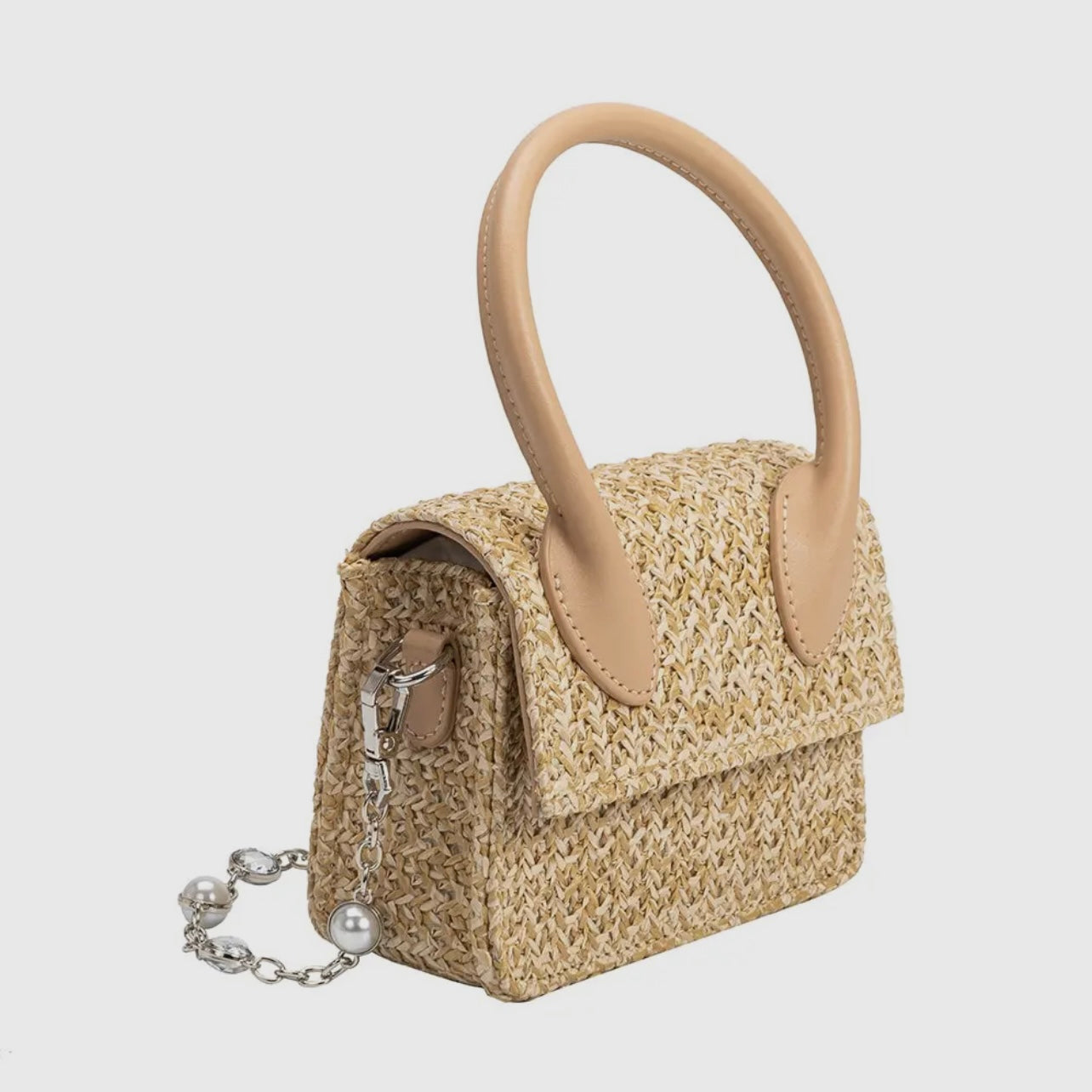 Tyla Natural Straw Crossbody Bag