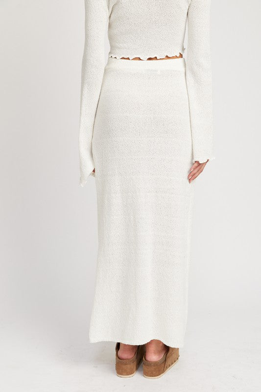 ELIZA MAXI SKIRT- WHITE