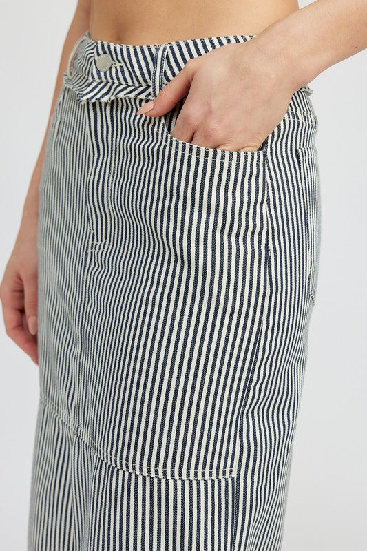 SARIA PIN STRIPED SKIRT