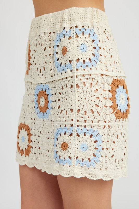 STELLA CROCHET MINI SKIRT