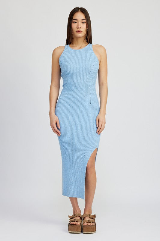 LEYLA CROCHET DRESS- BLUE
