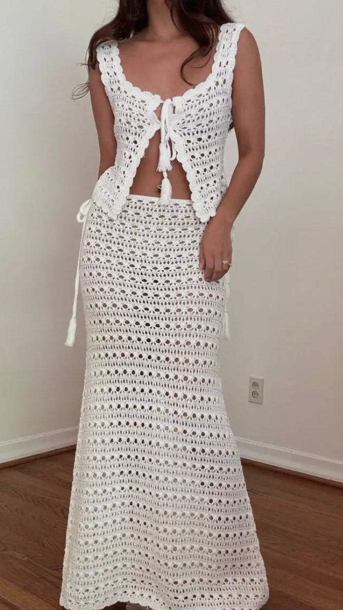 MIREYA CROCHET SKIRT SET~ PREORDER