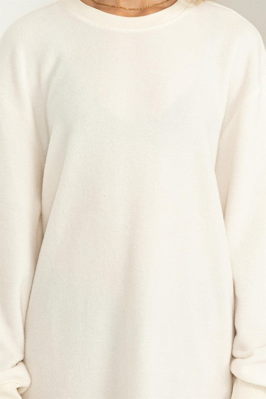 STELLA SWEATER MINI DRESS- CREAM