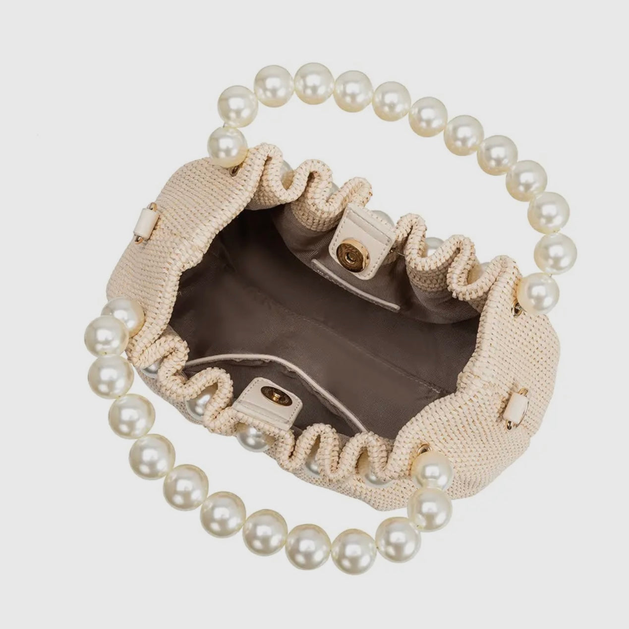 Josie Natural Small Straw Top Handle Bag