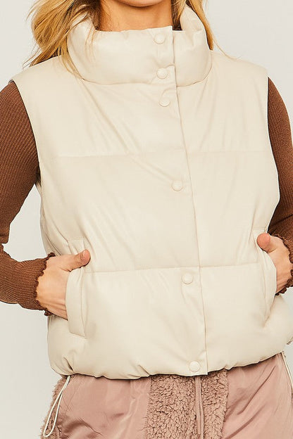 ROSABEL VEST- DARK CAMEL