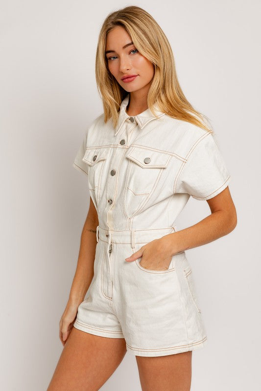 SHERI DENIM ROMPER