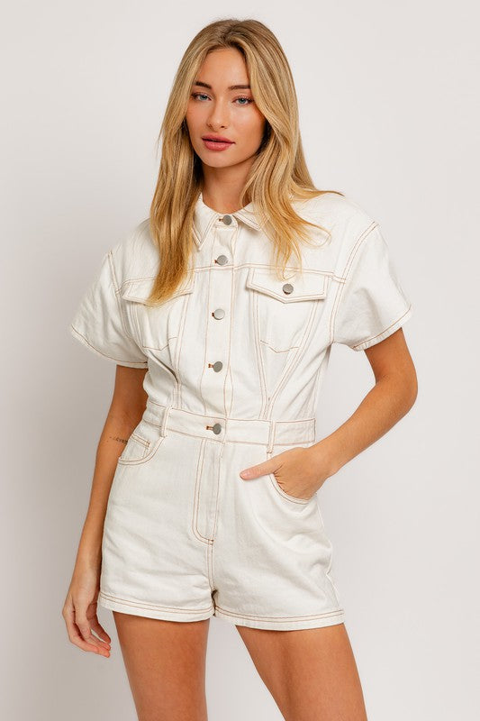 SHERI DENIM ROMPER