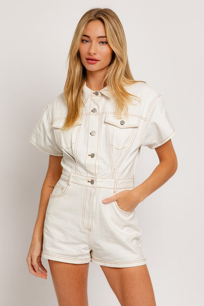 SHERI DENIM ROMPER