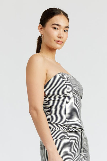 SARIA PIN STRIPED TOP