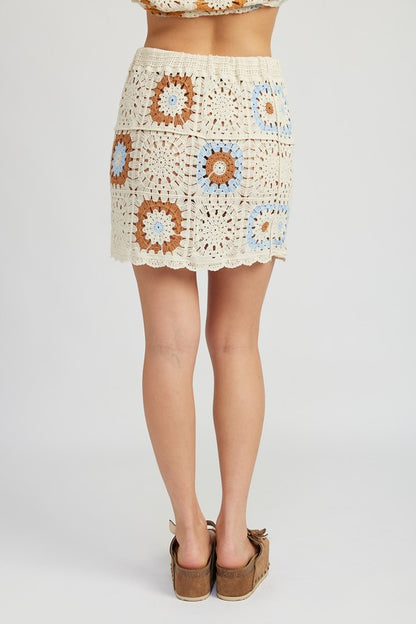 STELLA CROCHET MINI SKIRT