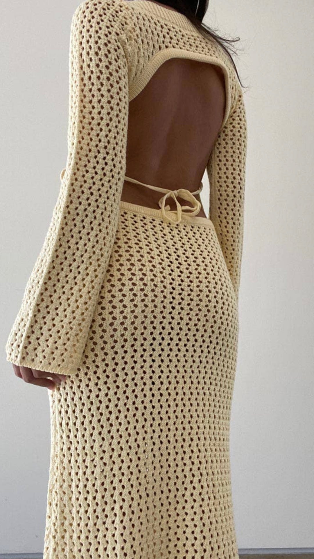 KARINA CROCHET DRESS- YELLOW